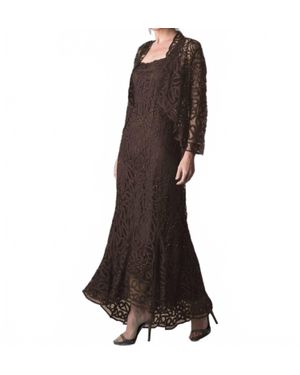 Soulmates 2 Piece Jacket Dress - Brown