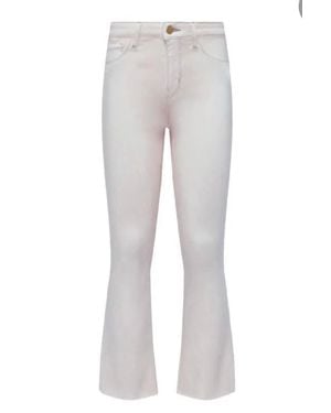 L'Agence Kendra High Rise Crop Flare Jeans - Gray