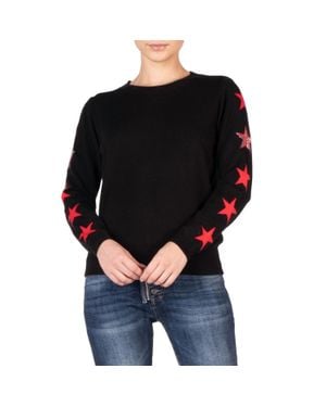 Elan Star Sleeve Sweater - Black