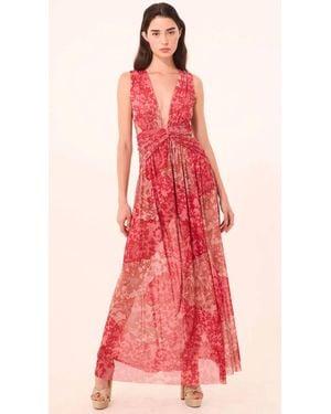 MISA Los Angles Imani Maxi Dress - Red