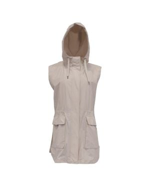 Brunello Cucinelli Hooded Long Vest Jacket - Gray