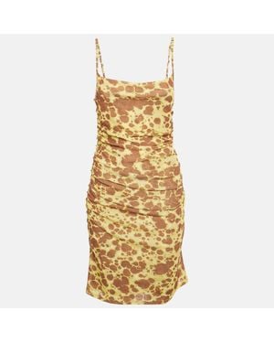 Nanushka Printed Mesh Jersey Adle Mini Dress - Metallic