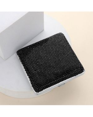 Fashnzfab Bling Square Money Clip Cigarette Case - Black