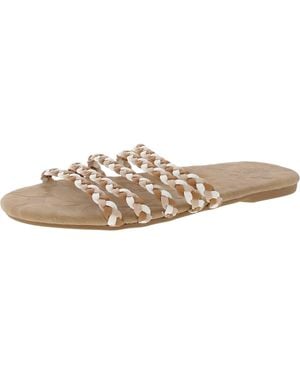 Roxy Braided Slide Sandals - Natural