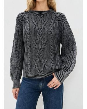 Free People Frankie Cable Sweater - Black