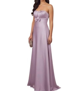 Last Dress Velour Charm Strapless Bridesmaid Dress - Purple