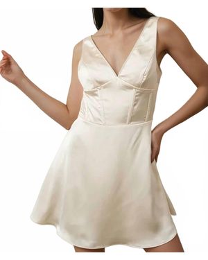 Pretty Garbage Champagne Nights Corset Dress - White