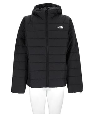 The North Face Hooded Quilted Puffer Sports Jacket - Black