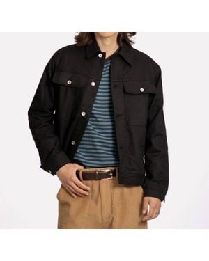 Far Afield Watts Button Front Jacket - Black