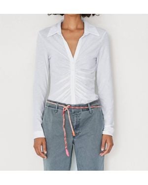 Sundry Long Sleeve Button Down Top - White