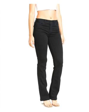 Eunina Basic Slim Bootcut Jeans - Black