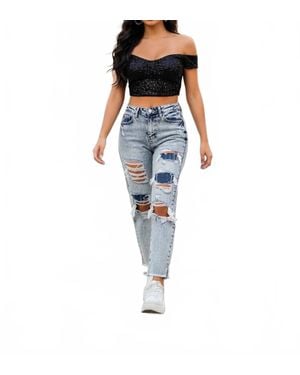 Kancan Amy Mom Jeans - Blue