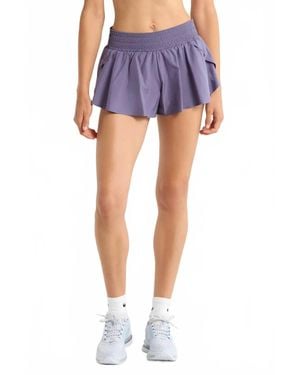 Free People Element Smocked Shorts - Blue