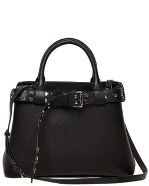 Walter Baker Brooks Studded Leather Satchel - Black