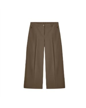 Summum Foam Wide Leg Pants - Brown