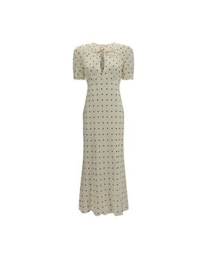 Alessandra Rich Silk Casual Dress - Green