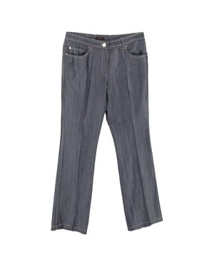 ESCADA Visible Stitch Detail Straight-Leg Pants - Gray