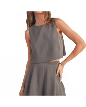 Miou Muse Courtney Flow Tank Top - Gray
