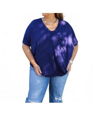 Adrienne Think It Through Pocket Top - Blue