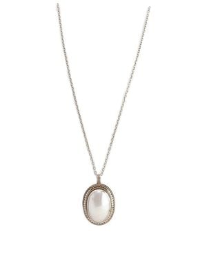 Anna Beck Oval With Mother Of Pearl Necklace - Metallic