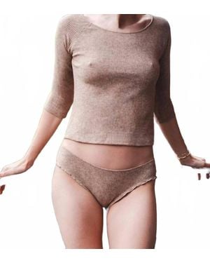 Only Hearts Golden Hour Bateau Tee - Brown