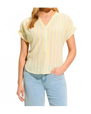 Fdj Short Sleeve Stripe Top - Multicolor