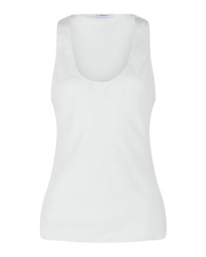Ferragamo Silk Tank Top - White