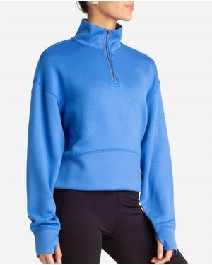 Danskin Scuba Corset Half-Zip Jacket - Blue
