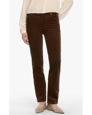 FRAME Le Sleek Straight Corduroy Pants - Brown