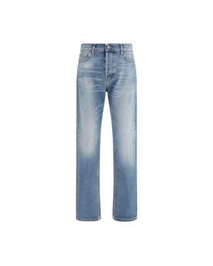 Haikure Cotton Straight-Leg Jeans - Blue