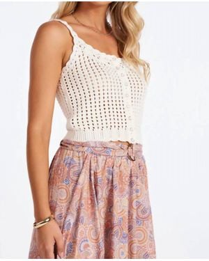 Bishop + Young Keena Crochet Tank Sweater - White