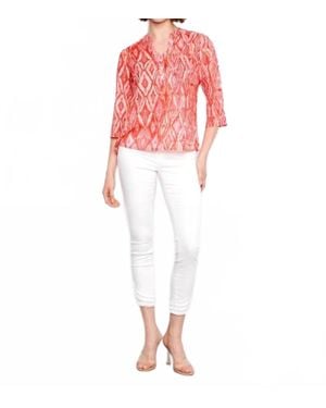 Charlie b Geometric Print Blouse - Pink