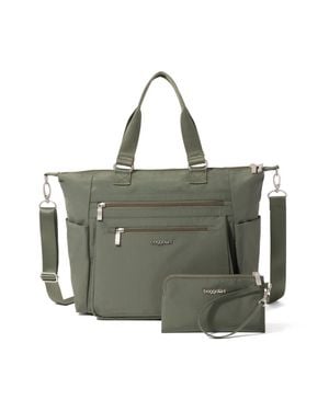 Baggallini Trifecta Convertible Backpack With Rfid Wristlet - Green