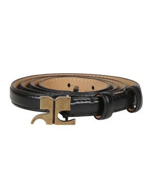 Courreges Ac Slim Cow Leather Belt - Black