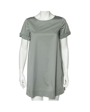 Armani Collezioni Light Cotton Shift Dress - Gray