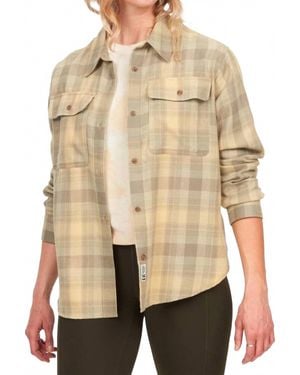 Marmot Fairfax Lightweight Boyfriend Flannel Shirt - Natural