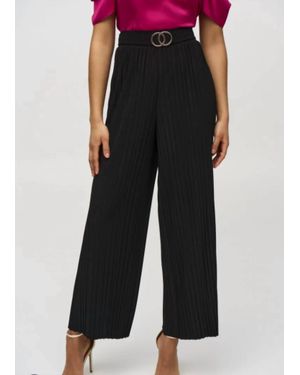 Joseph Ribkoff Belted Wide Leg Pants - Black