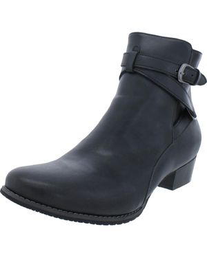 Aqua College Laura Zipper Round Toe Ankle Boots - Blue