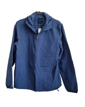 Brooks Brothers Nylon Rain Jacket With Hood - Blue