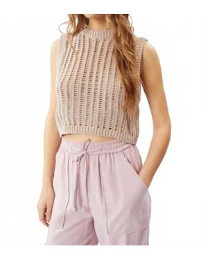 DELUC Boetti Sleeveless Knitted Top - Purple