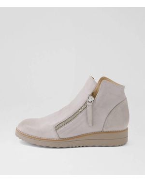 DJANGO & JULIETTE Ohmy Leather Ankle Boots - Gray
