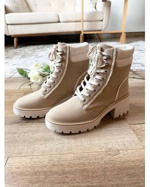 MIA Nakoma Lace-Up Bootie - Natural