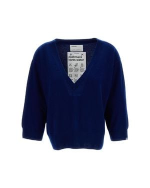 Extreme Cashmere Pearl Cashmere V-Neck Sweater - Blue