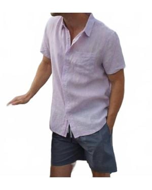 Henri Costa Carriba Short Sleeve Shirt - Purple