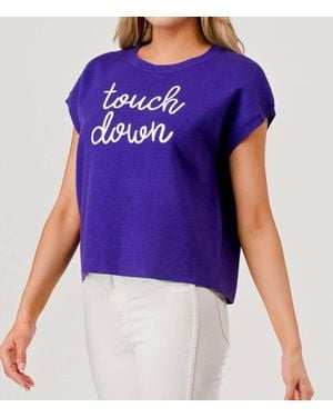 Pixi + Ivy Touch Down Cap Sleeve Sweater - Purple