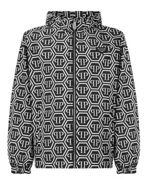 Philipp Plein Nylon Jacket Monogram - Black