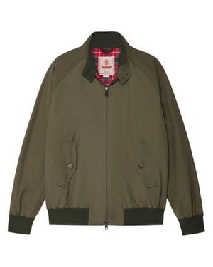 Baracuta Classic Bomber Jacket With Contrasting Details - Green