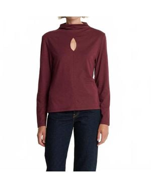 Nation Ltd Naomi Keyhole Tee - Red