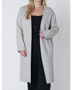 Dex Longline Open Cardigan - Gray