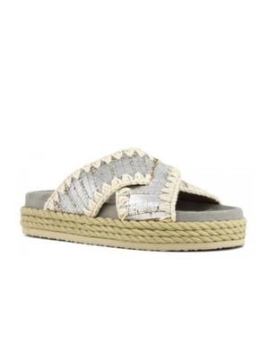 Mou Rio Rope Slide Sandal - Metallic